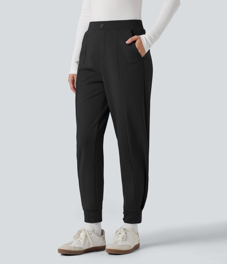 SoftlyZero™ Plush Thermal Mid Rise Work Joggers with Pockets