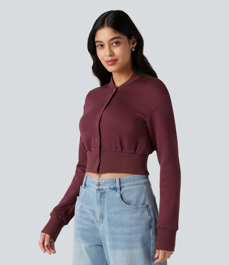 Long Sleeve Waisted Length Causal Jacket