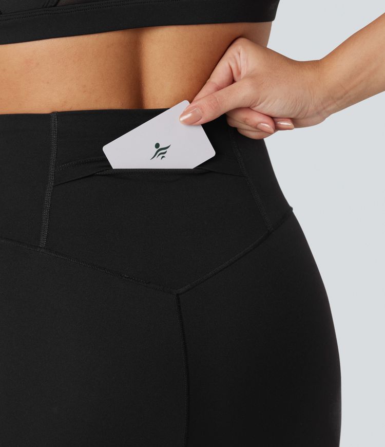 Halara UltraSculpt™ High Waisted Tummy Control Contrast Lace Yoga Leggings with Pocket