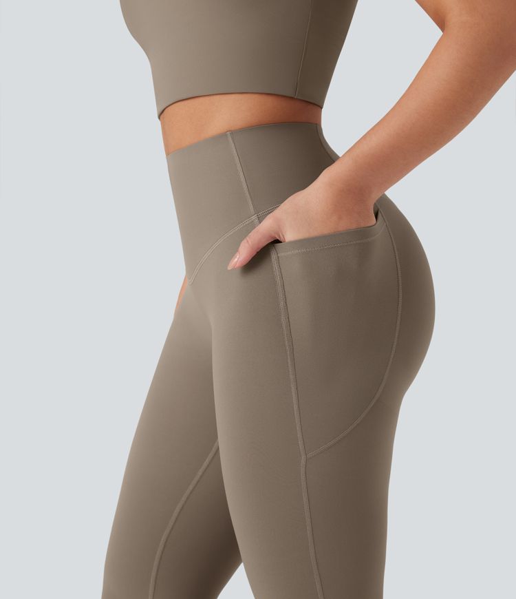 Halara UltraSculpt™ High Waisted Tummy Control Butt Lifting Shaping Yoga Bootcut Leggings with Pockets