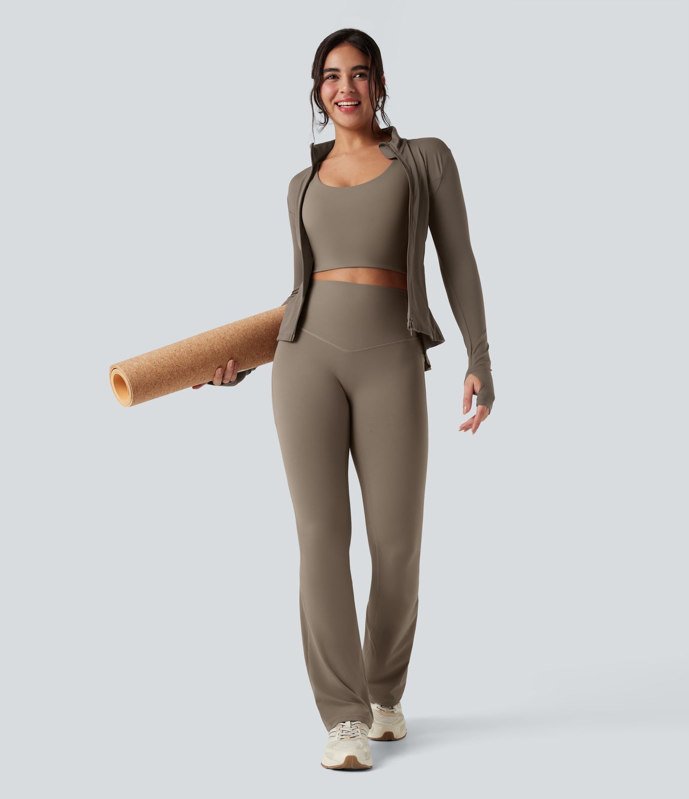 Halara UltraSculpt™ High Waisted Tummy Control Butt Lifting Shaping Yoga Bootcut Leggings with Pockets