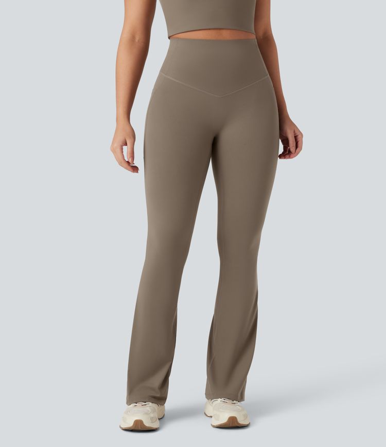 Halara UltraSculpt™ High Waisted Tummy Control Butt Lifting Shaping Yoga Bootcut Leggings with Pockets