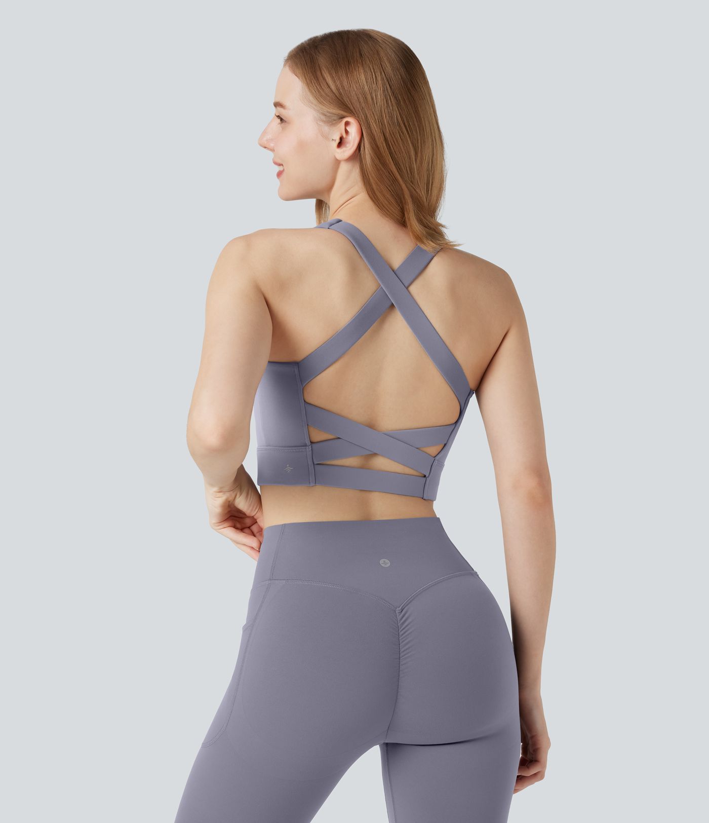 Halara UltraSculpt™ Medium Support Square Neck Zipper Running Sports Bra