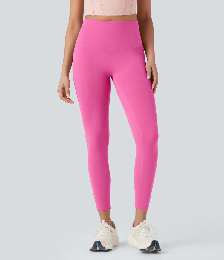 SoftlyZero™ High Waist Tie Back Gerafftes 7/8 Yoga-Leggings-UPF50+