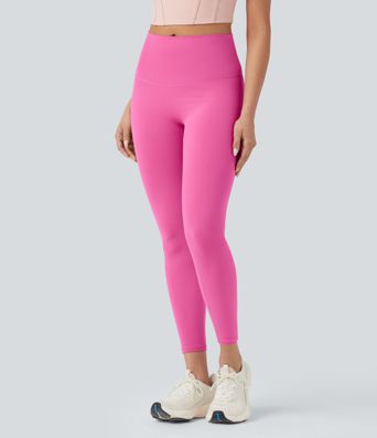 SoftlyZero™ High Waist Tie Back Gerafftes 7/8 Yoga-Leggings-UPF50+