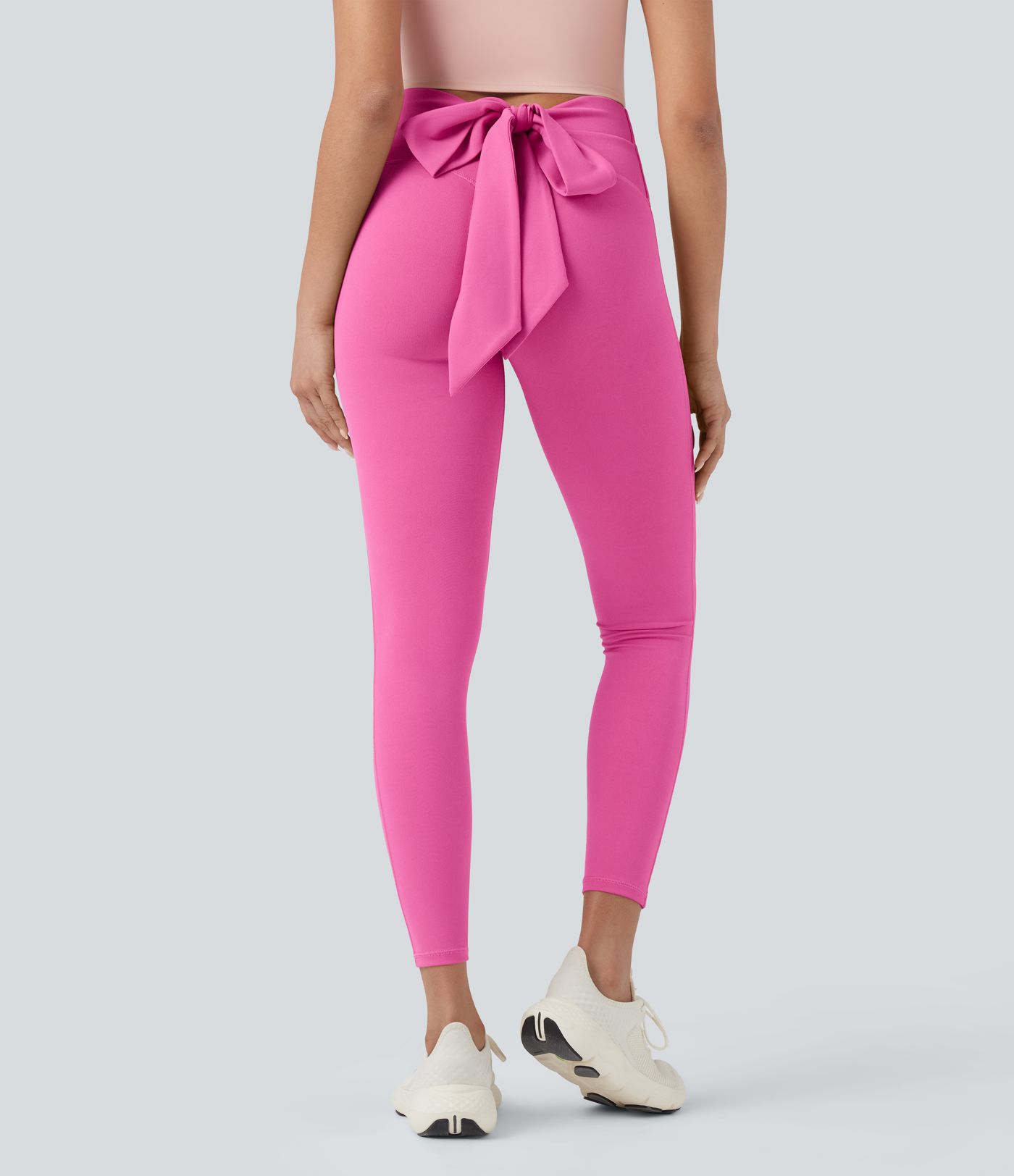 SoftlyZero™ High Waist Tie Back Gerafftes 7/8 Yoga-Leggings-UPF50+