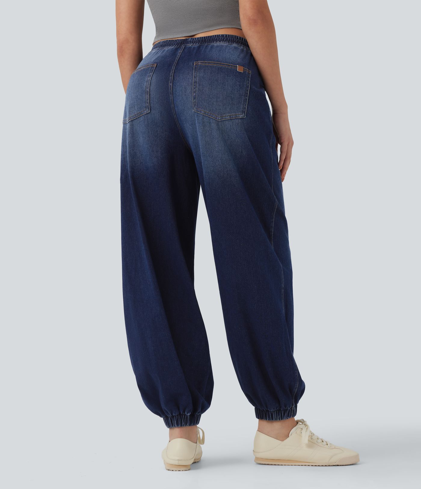 Halara Flex™ Mid Rise Drawstring Casual Jogger Jeans with Pockets
