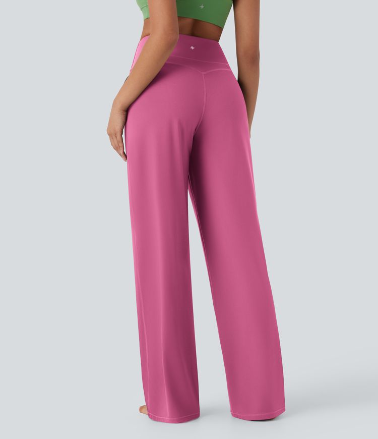 Pantalon de yoga droit gainant taille haute avec poches Halara UltraSculpt™