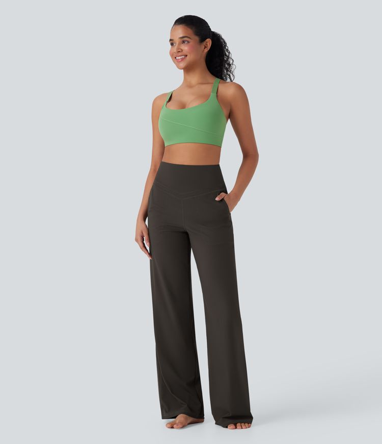 Halara UltraSculpt™ High Waisted Tummy Control Straight Leg Yoga Pants with Pockets