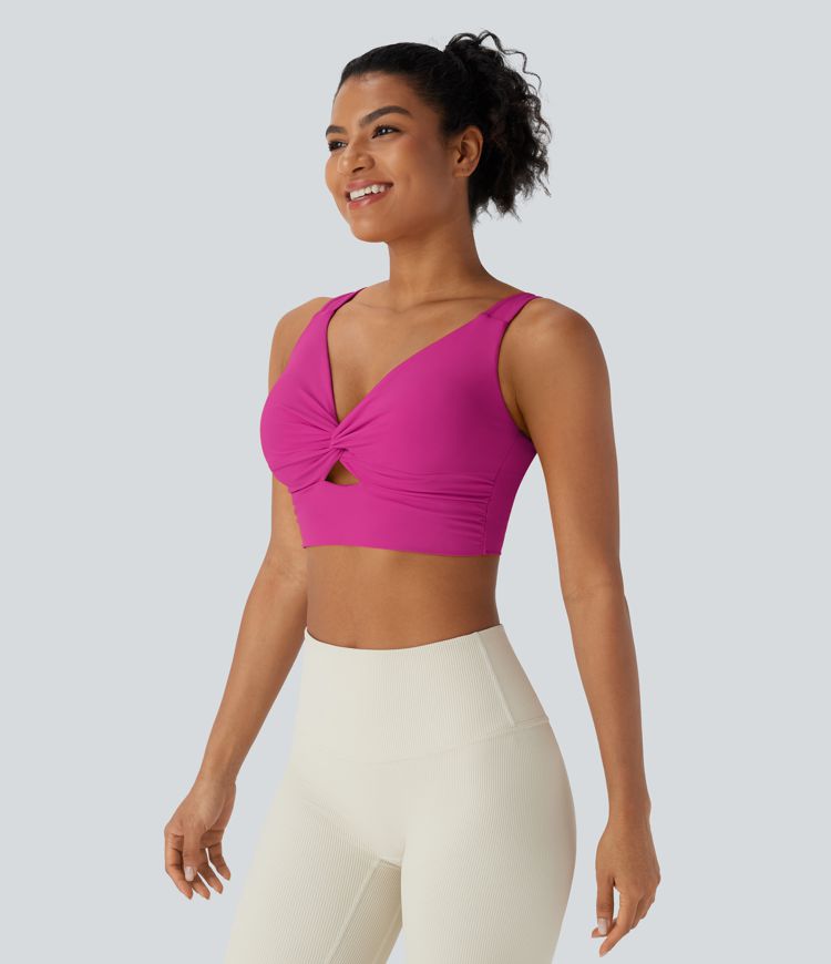 SoftlyZero™ Airy Low Support Cut Out Cool Touch Yoga Sports Bra D-F Cups-UPF50+