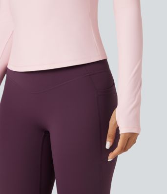SoftlyZero™ Plush Long Sleeve Thumb Hole Yoga Sports Top