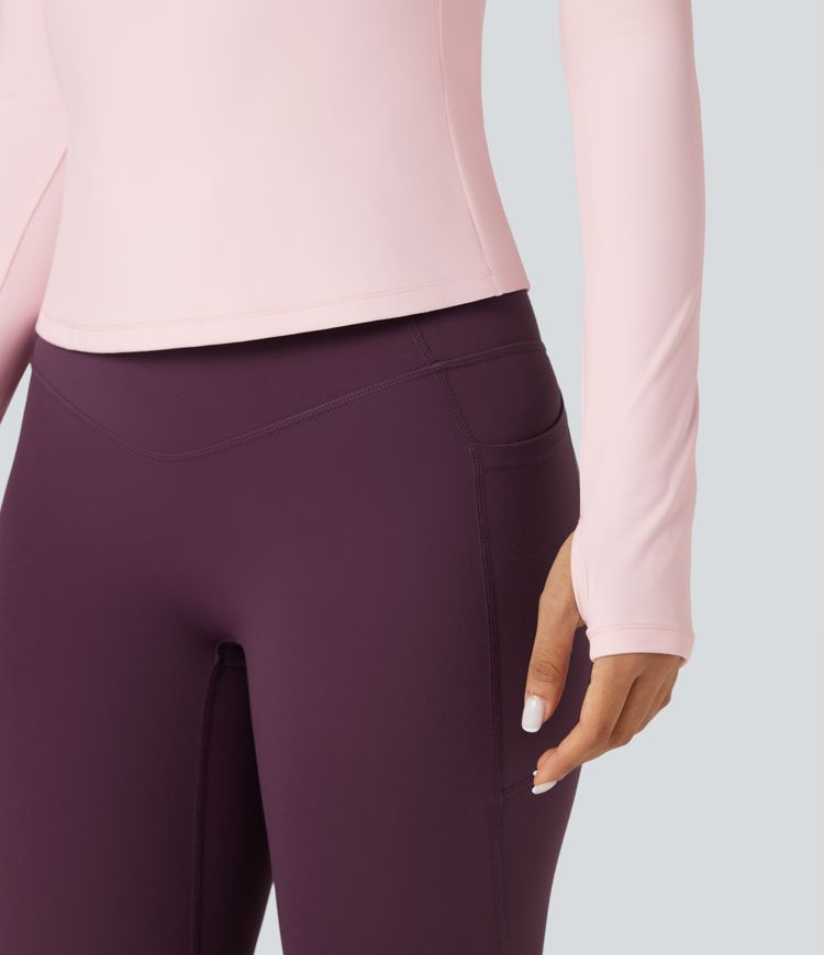 SoftlyZero™ Plush Long Sleeve Thumb Hole Yoga Sports Top