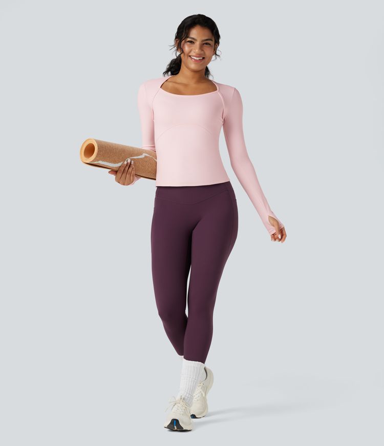 SoftlyZero™ Plush Long Sleeve Thumb Hole Yoga Sports Top