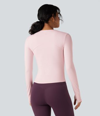 SoftlyZero™ Plush Long Sleeve Thumb Hole Yoga Sports Top