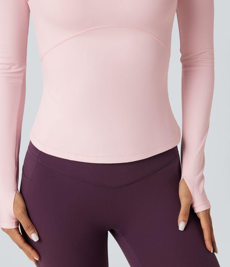 SoftlyZero™ Plush Long Sleeve Thumb Hole Yoga Sports Top