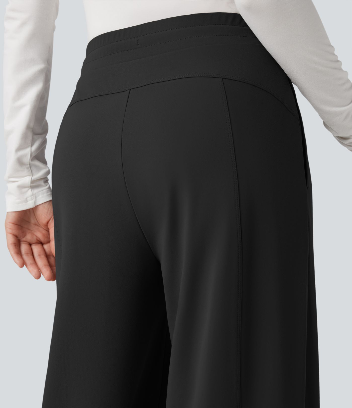 DayStretch High Waisted Wide Leg Casual Pants with Pockets