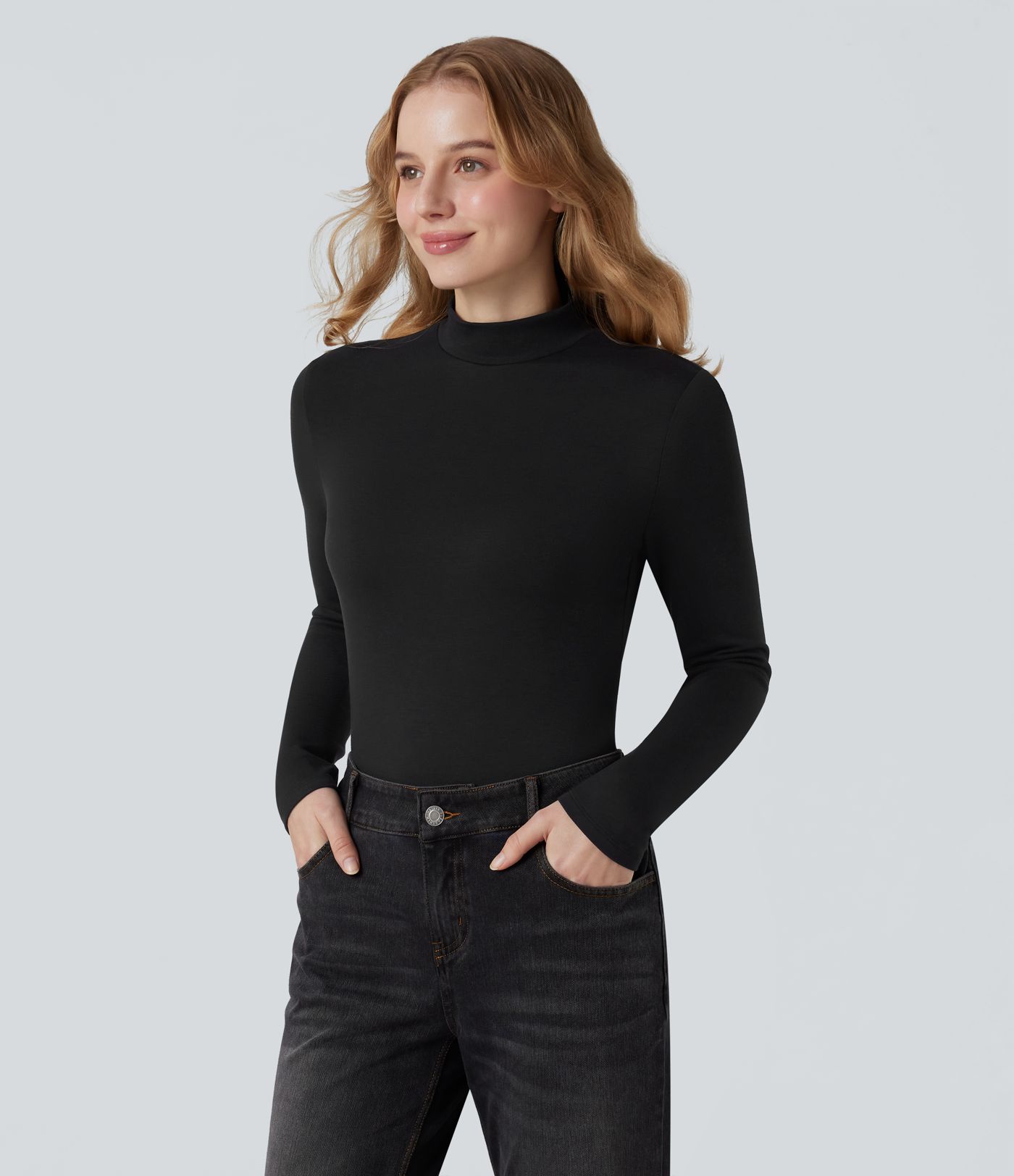 Haut chauffant col montant à manches longues Halara HeatCore