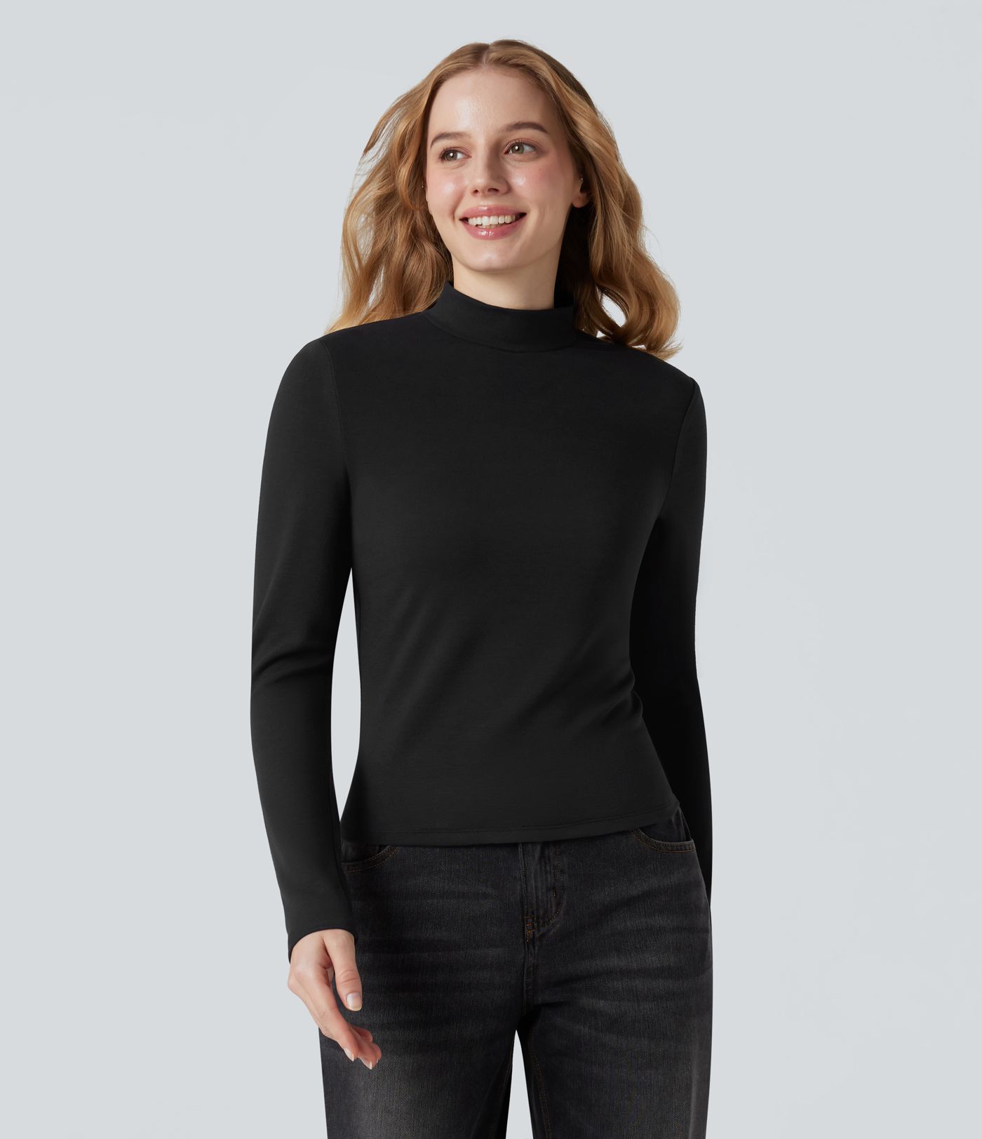 Haut chauffant col montant à manches longues Halara HeatCore