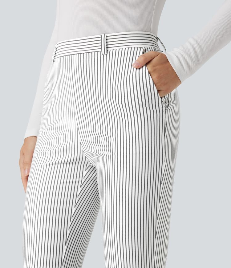 Halara Flex™ High Waisted Skinny Stripe Work Pants with Pockets