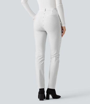 Halara Flex™ High Waisted Skinny Stripe Work Pants with Pockets