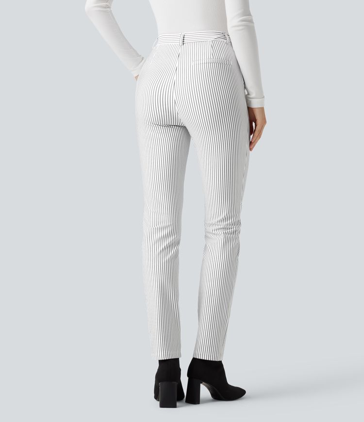 Halara Flex™ High Waisted Skinny Stripe Work Pants with Pockets
