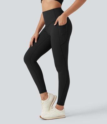 Halara Ultrasculpt™ Heat High Waisted Tummy Control Fleece Yoga Leggings with Pockets