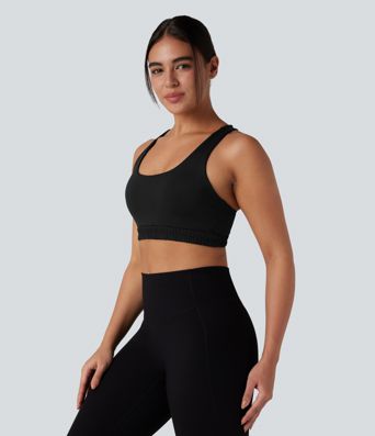 Low Support U Neck Racerback Yoga Sports Bra