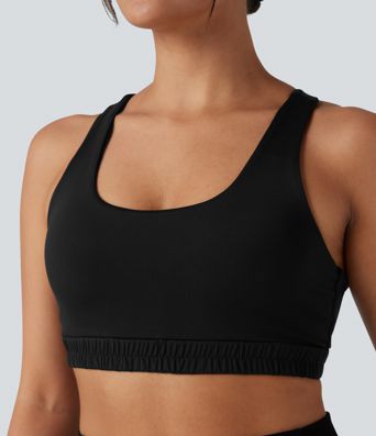 Low Support U Neck Racerback Yoga Sports Bra