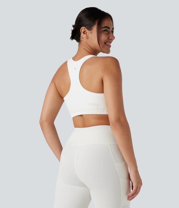 Low Support U Neck Racerback Yoga Sports Bra