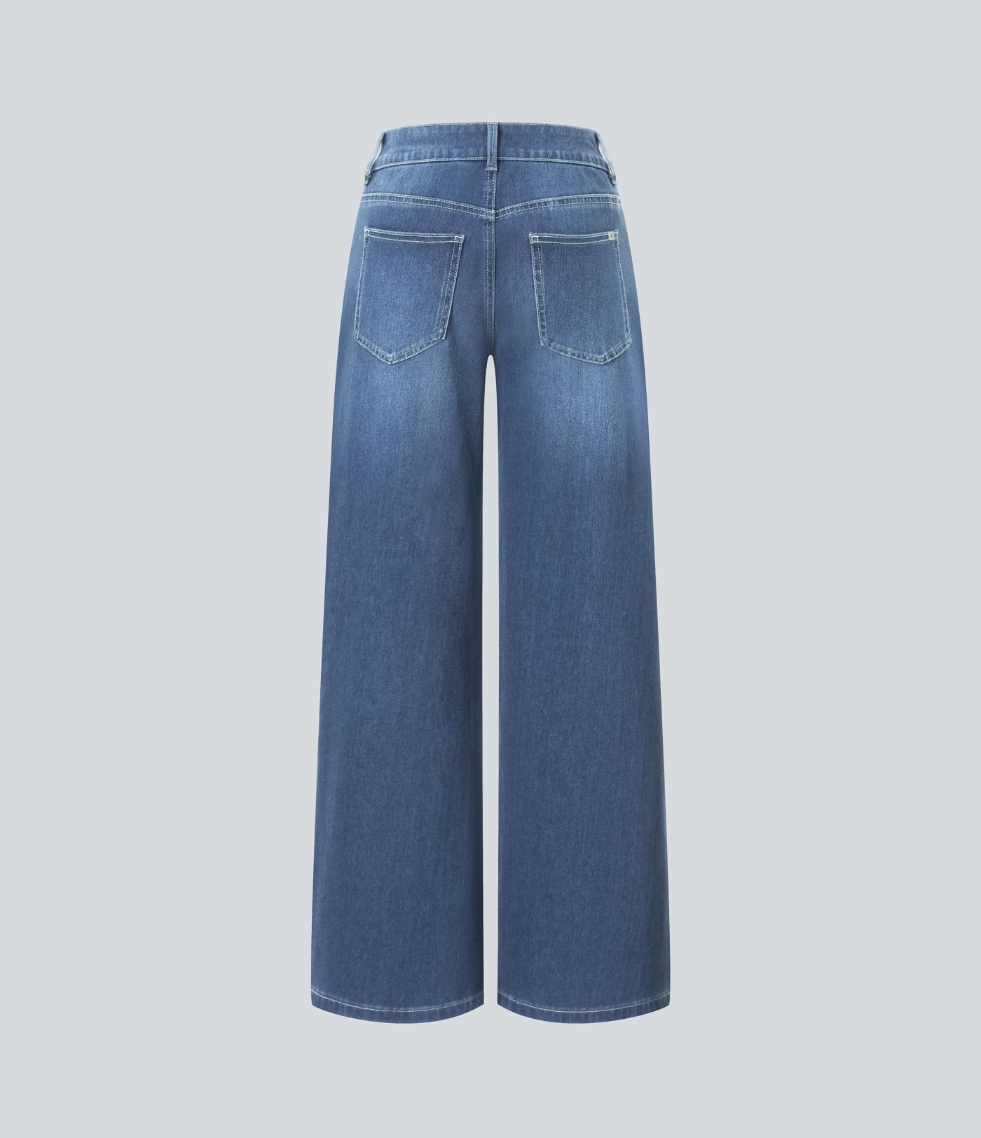 Halara Flex™ Baggy Jeans Low Rise mit Knopf und Reißverschluss, mehreren Taschen, weitem Bein