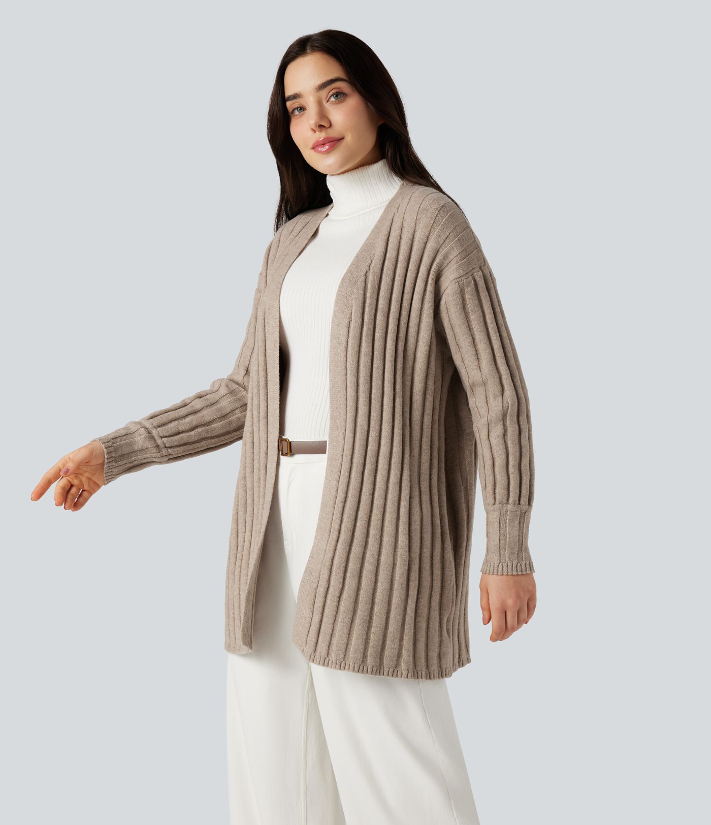 Long Sleeve Casual Cardigan with Pockets