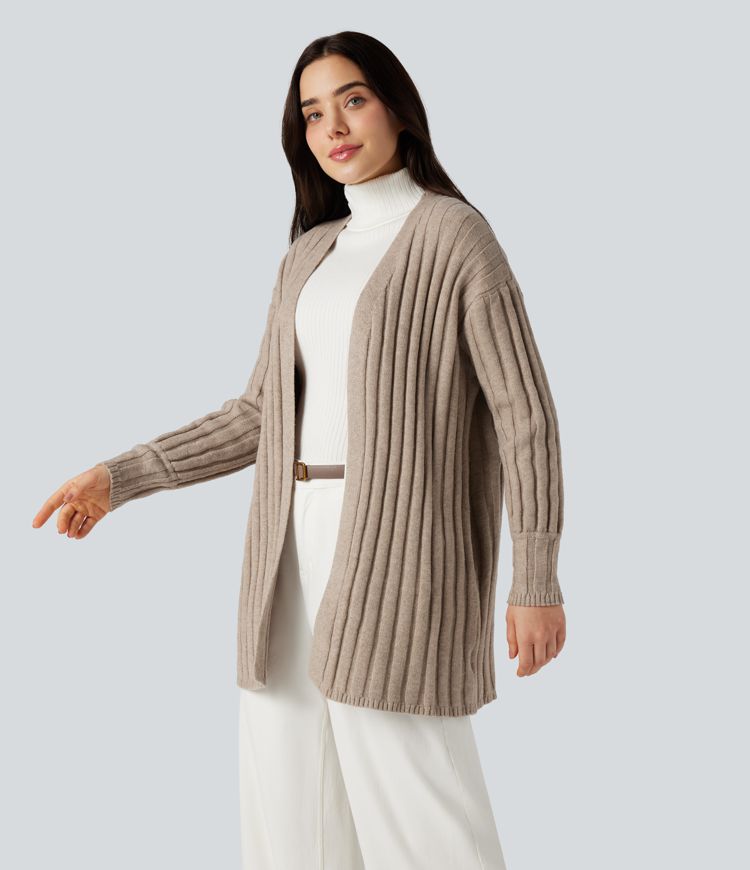 Long Sleeve Casual Cardigan with Pockets
