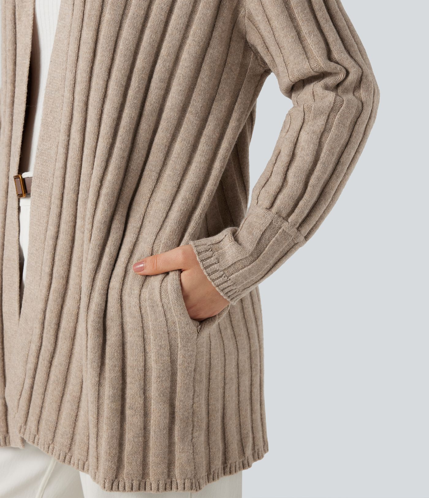 Long Sleeve Casual Cardigan with Pockets