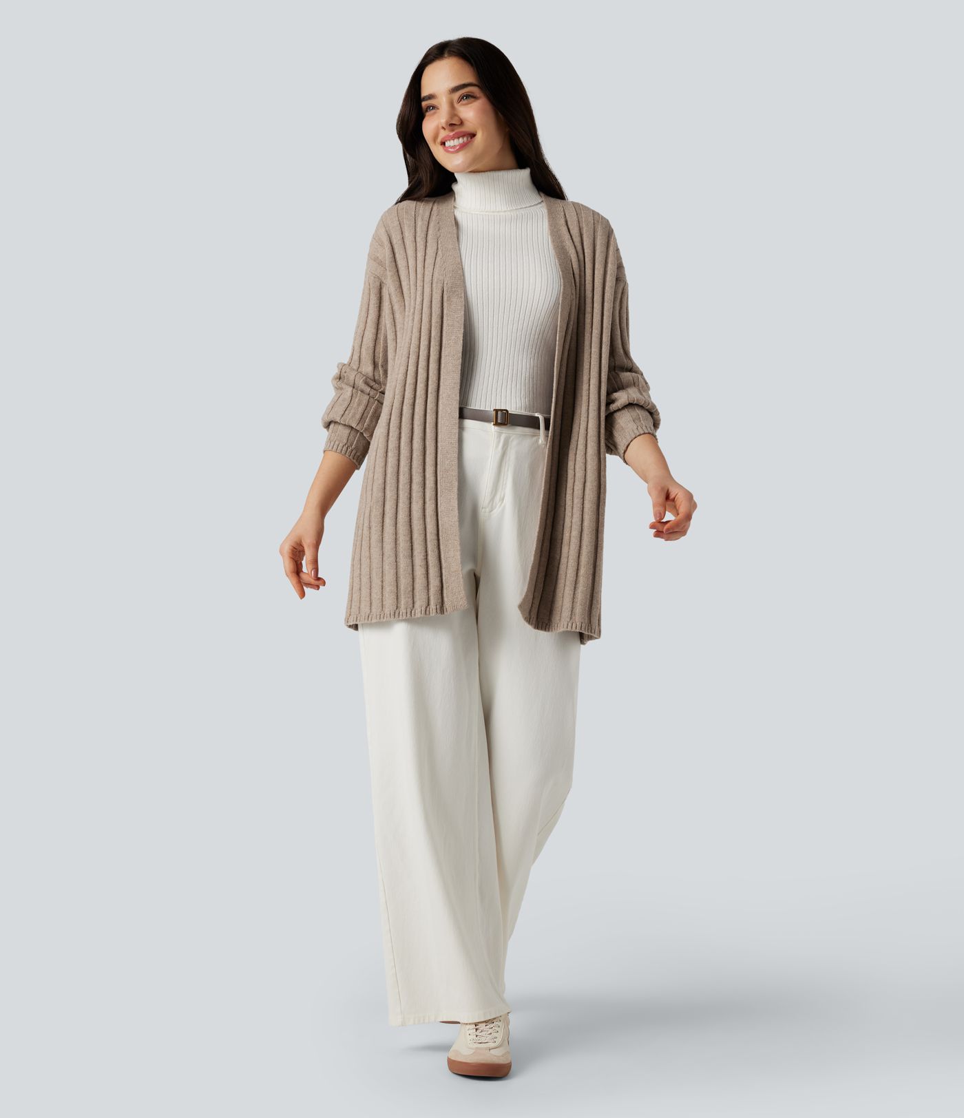 Long Sleeve Casual Cardigan with Pockets