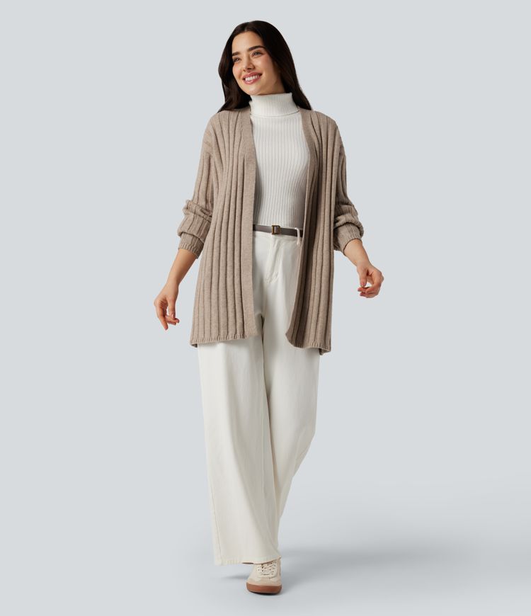 Long Sleeve Casual Cardigan with Pockets