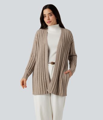 Long Sleeve Casual Cardigan with Pockets