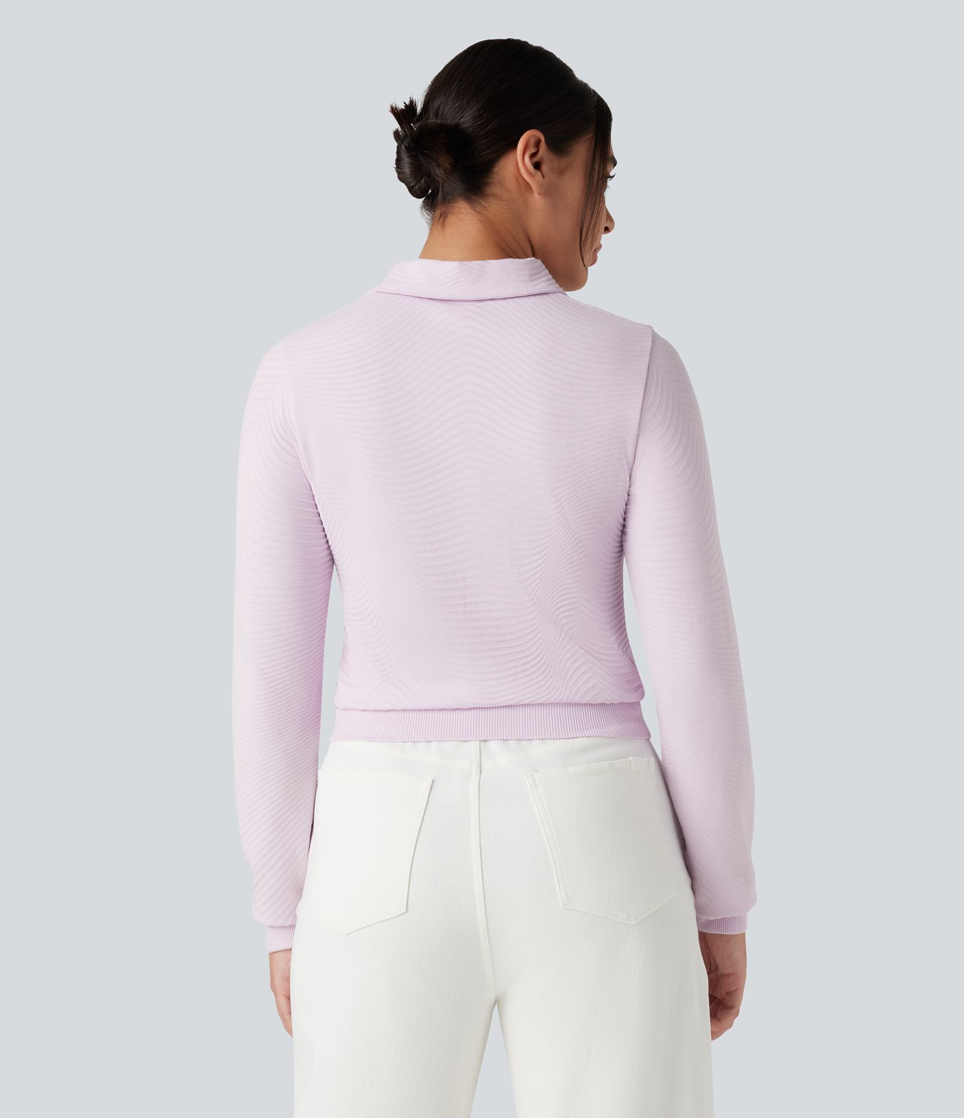 OneForm Seamless Flow Polo Long Sleeve Casual Sports Top OneForm Seamless Flow Polo Long Sleeve Casual Sports Top