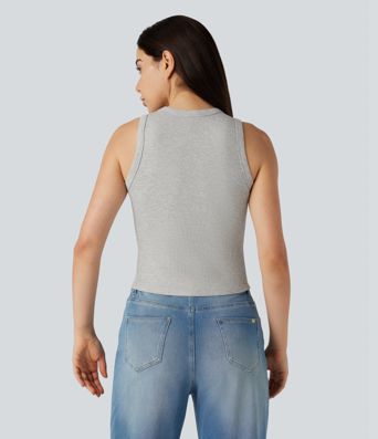 Round Neck Casual Tank Top