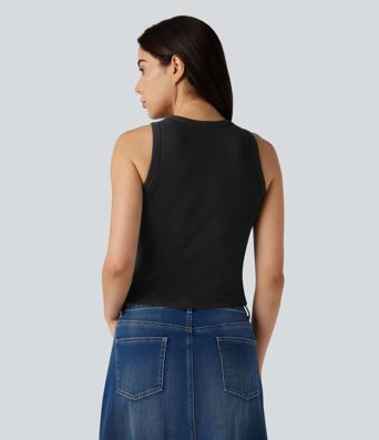 Round Neck Casual Tank Top