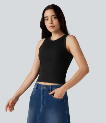Round Neck Casual Tank Top