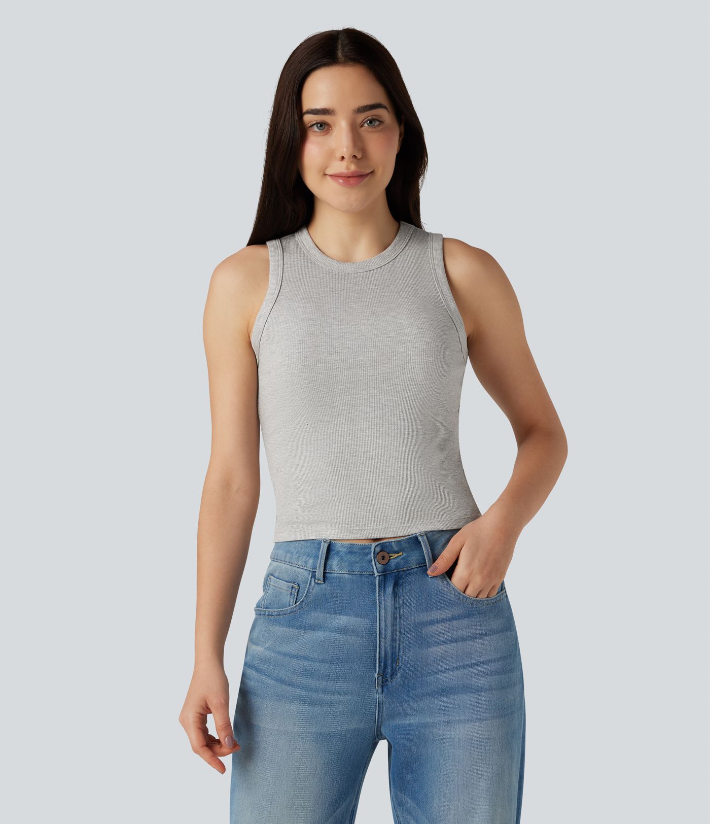 Round Neck Casual Tank Top