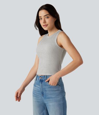 Round Neck Casual Tank Top