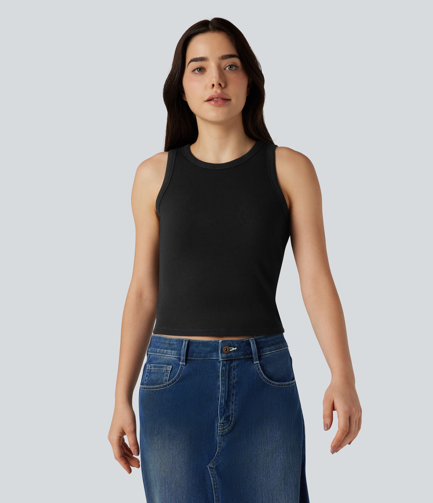 Round Neck Casual Tank Top