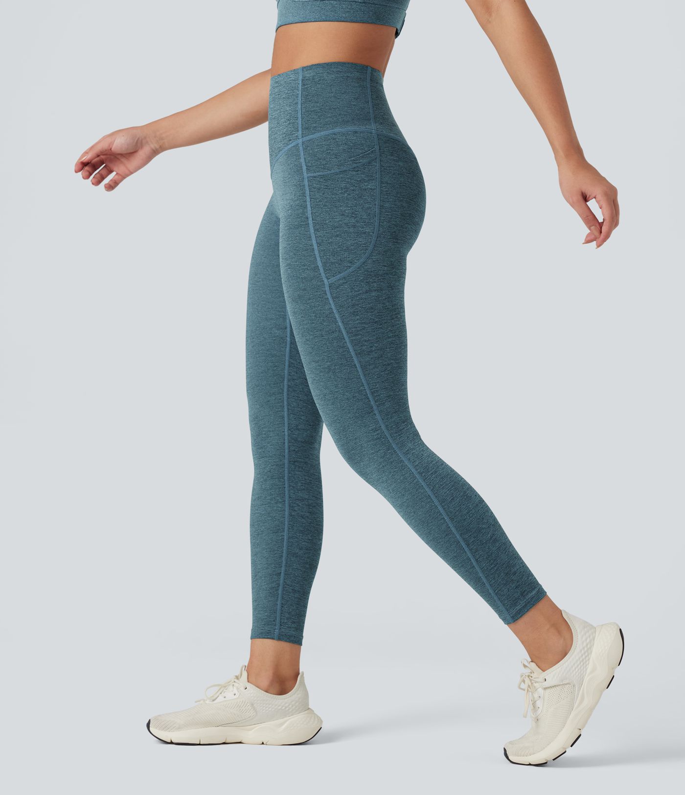 Halara UltraSculpt™ Heathered High Waisted Tummy Control Quick Dry Yoga Leggings with Pockets