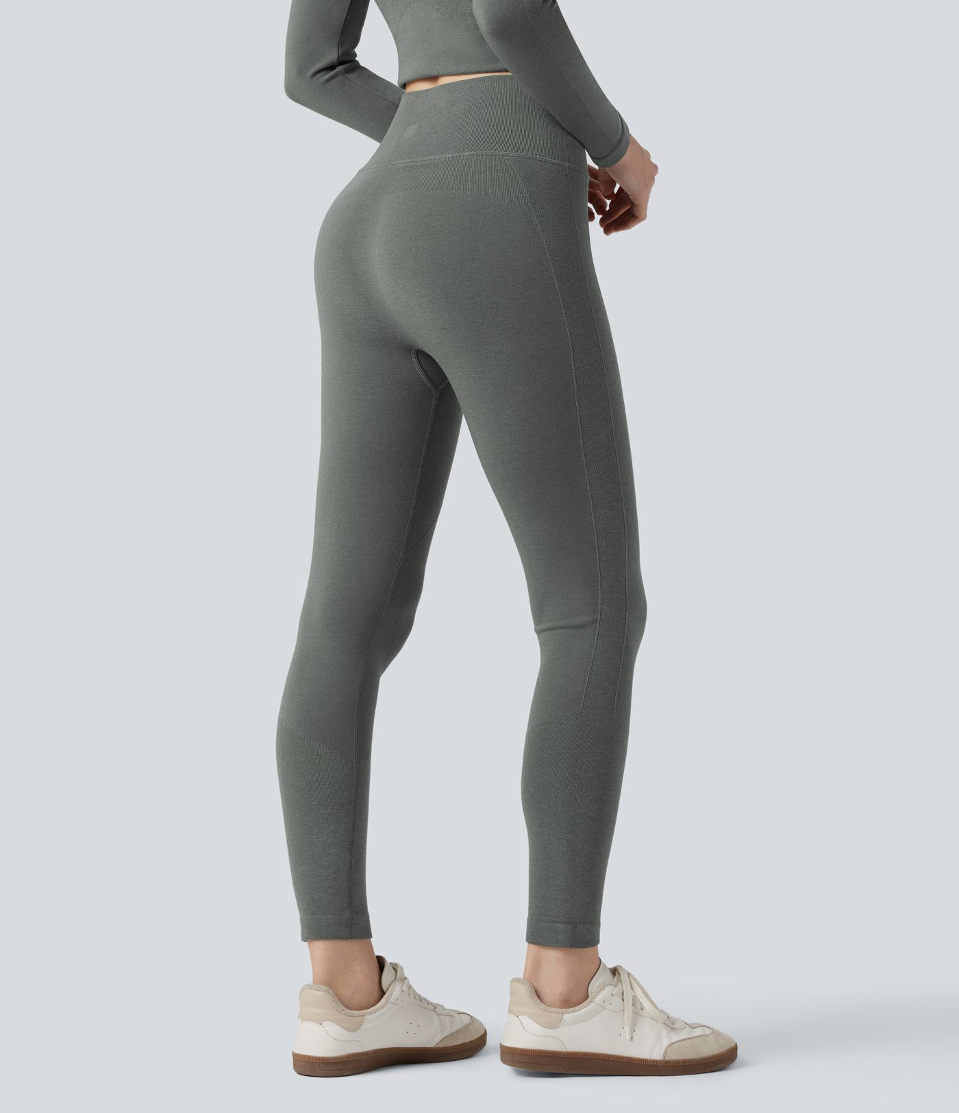 Legging 7/8 thermique gainant taille haute sans couture HeatCore OneForm Seamless Flow