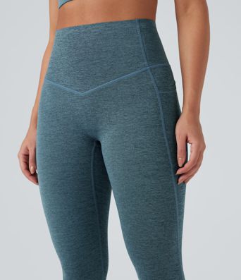 Halara UltraSculpt™ Heathered High Waisted Tummy Control Quick Dry Yoga Leggings with Pockets