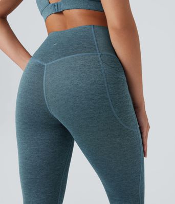 Halara UltraSculpt™ Heathered High Waisted Tummy Control Quick Dry Yoga Leggings with Pockets