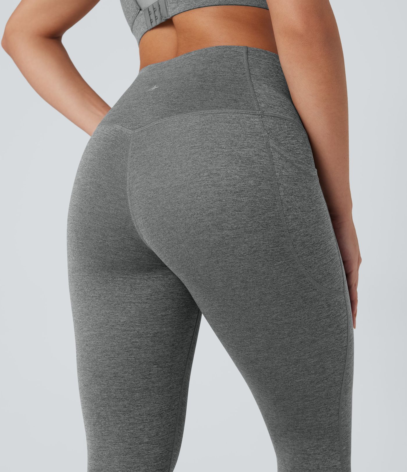 Legging de yoga gainant taille haute chiné à séchage rapide avec poches Halara UltraSculpt™