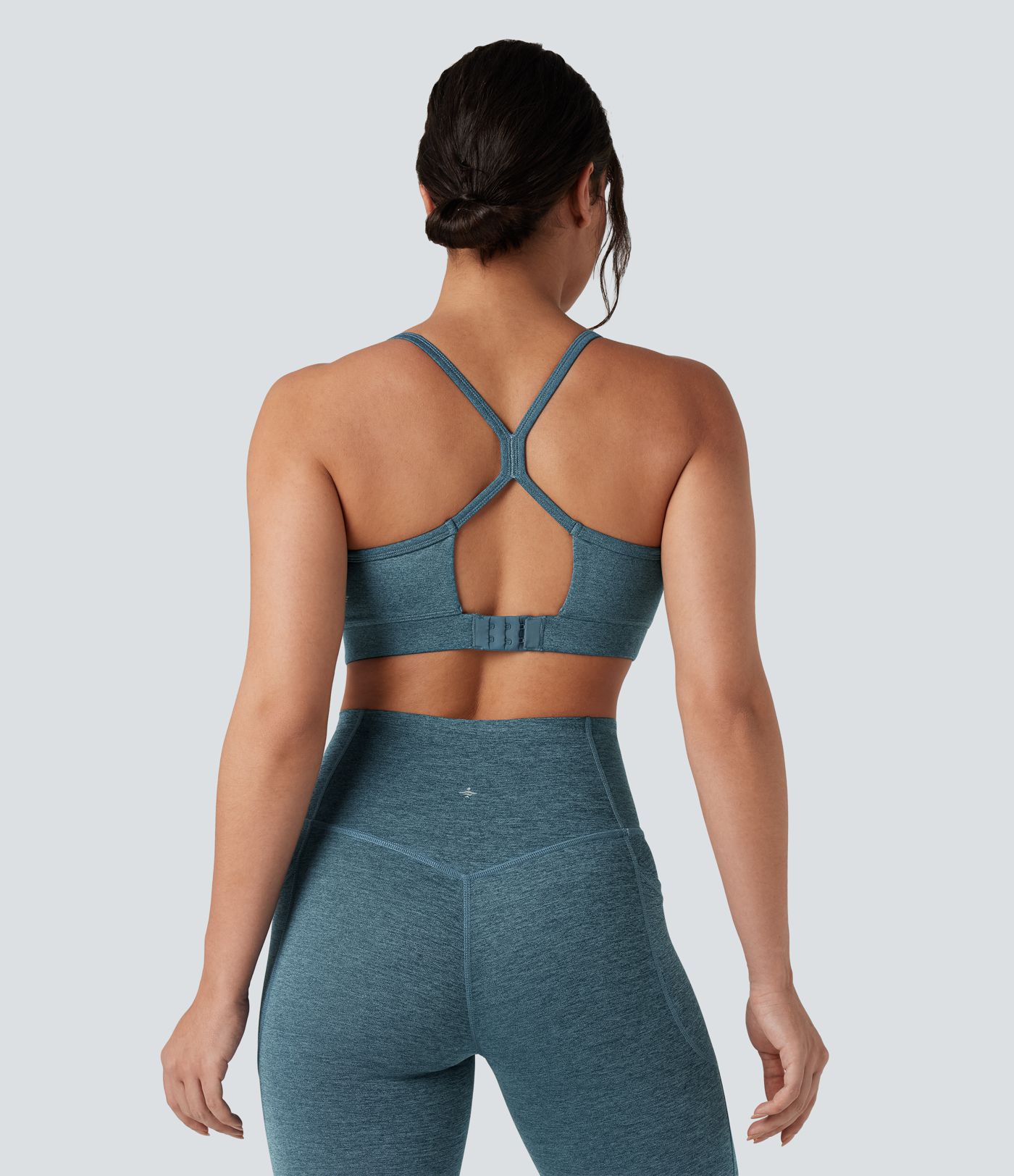 Halara UltraSculpt™ Heathered Low Support Cut Out Quick Dry Yoga Sports Bra