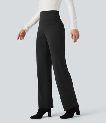 Halara UltraSculpt™ High Waisted Tummy Control Straight Leg Work Pants with Pockets